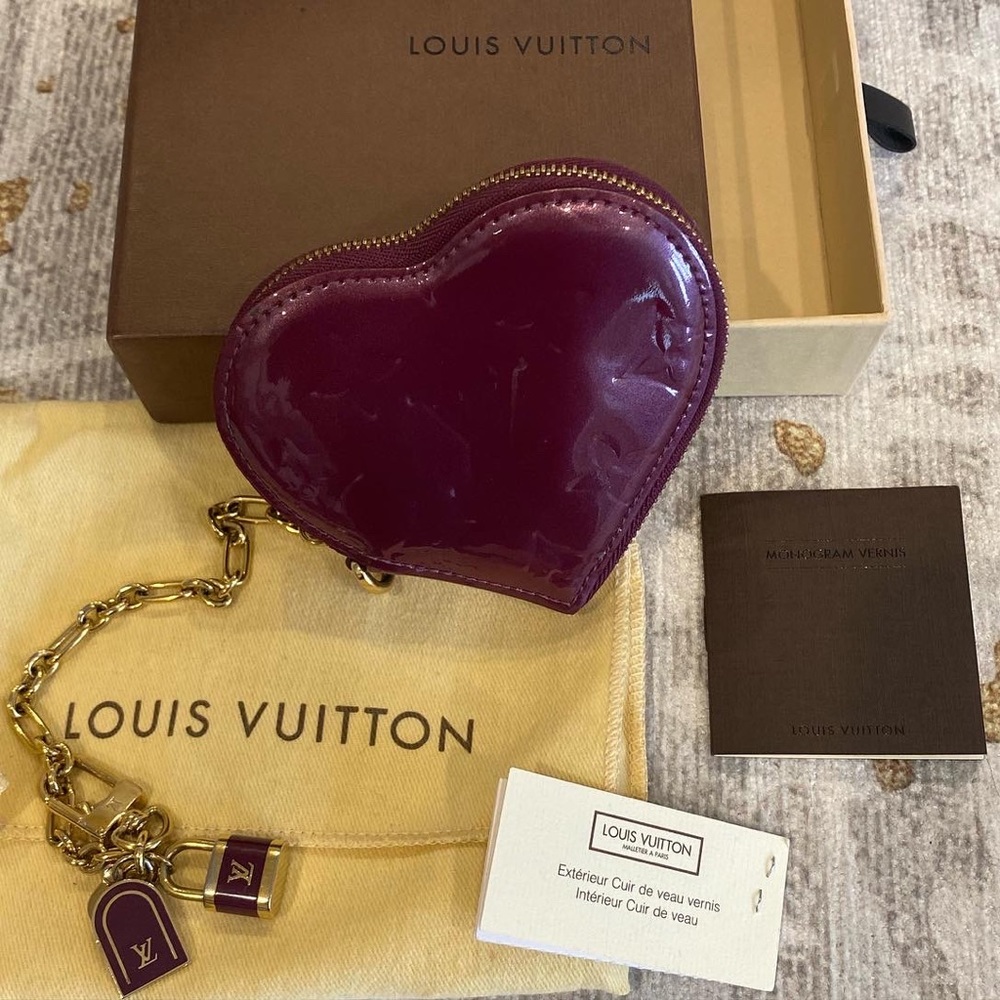 Louis Vuitton Violet Heart Coin Pouch